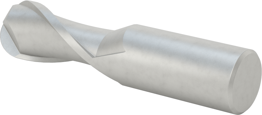 Kobalt Çelik Küresel Uçlu Freze, 2 Yivli, 1" Freze Çapı, 4-3/4" Toplam Uzunluk