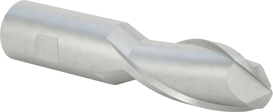 Kobalt Çelik Küresel Uçlu Freze, 2 Yivli, 1" Freze Çapı, 4-3/4" Toplam Uzunluk