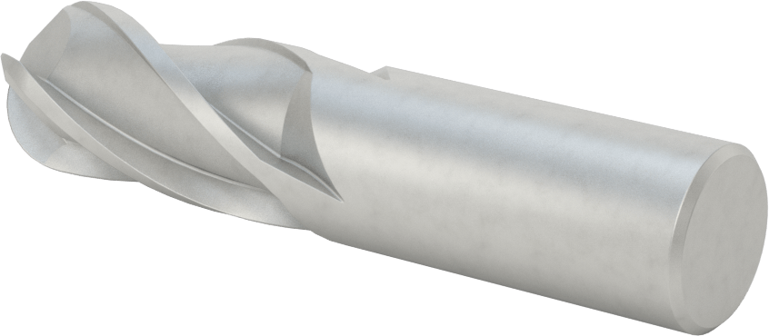 Kobalt Çelik Küresel Uçlu Freze, 4 Yivli, 7/8" Freze Çapı, 1-7/8" Kesme Uzunluğu