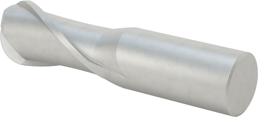 Kobalt Çelik Küresel Uçlu Freze, 2 Yivli, 1-1/8" Freze Çapı, 2-1/4" Kesme Uzunluğu