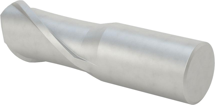 Kobalt Çelik Küresel Uçlu Freze, 2 Yivli, 1-1/2" Freze Çapı, 2-1/2" Kesme Uzunluğu
