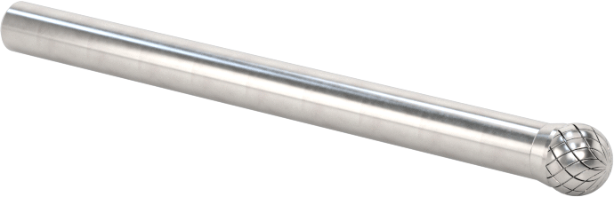 1/8" Çaplı Şaftlı Karbür Freze Ucu, Bilye, Anma Numarası SD-52, Çift Kesimli Diş