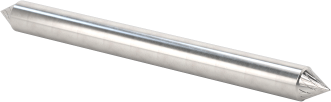 1/8" Çaplı Şaftlı Karbür Freze Ucu, Koni, Anma Numarası SJ-42, Çift Kesimli Diş