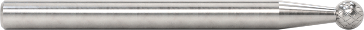1/8" Çaplı Şaftlı Karbür Freze Ucu, Bilye, Anma Numarası SD-42, Çift Kesimli Diş