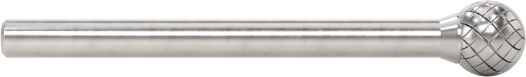 1/8" Çaplı Şaftlı Karbür Freze Ucu, Bilye, Anma Numarası SD-51, Çift Kesimli Diş