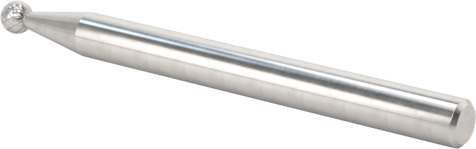 1/8" Çaplı Şaftlı Karbür Freze Ucu, Bilye, Anma Numarası SD-41, Çift Kesimli Diş