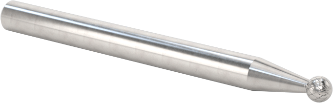 1/8" Çaplı Şaftlı Karbür Freze Ucu, Bilye, Anma Numarası SD-41, Çift Kesimli Diş