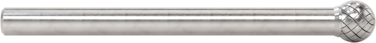 1/8" Çaplı Şaftlı Karbür Freze Ucu, Bilye, Anma Numarası SD-53, Çift Kesimli Diş