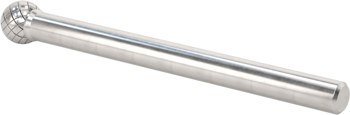 1/8" Çaplı Şaftlı Karbür Freze Ucu, Bilye, Anma Numarası SD-53, Çift Kesimli Diş
