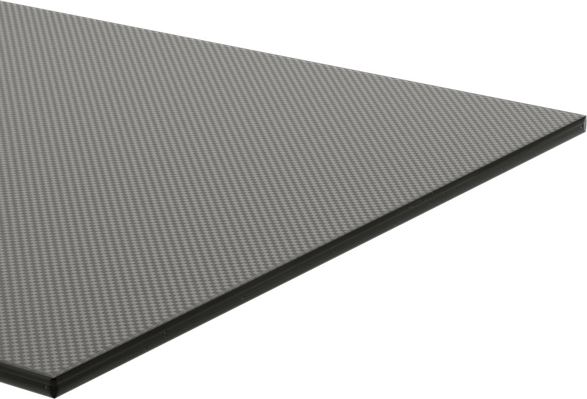 Yüksek Mukavemetli Hafif Karbon Fiber Levha, 12" x 12" x 1/4"