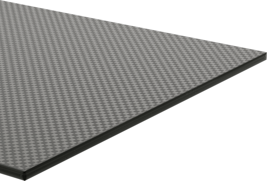 Yüksek Mukavemetli Hafif Karbon Fiber Levha, 6" x 6" x 1/8"