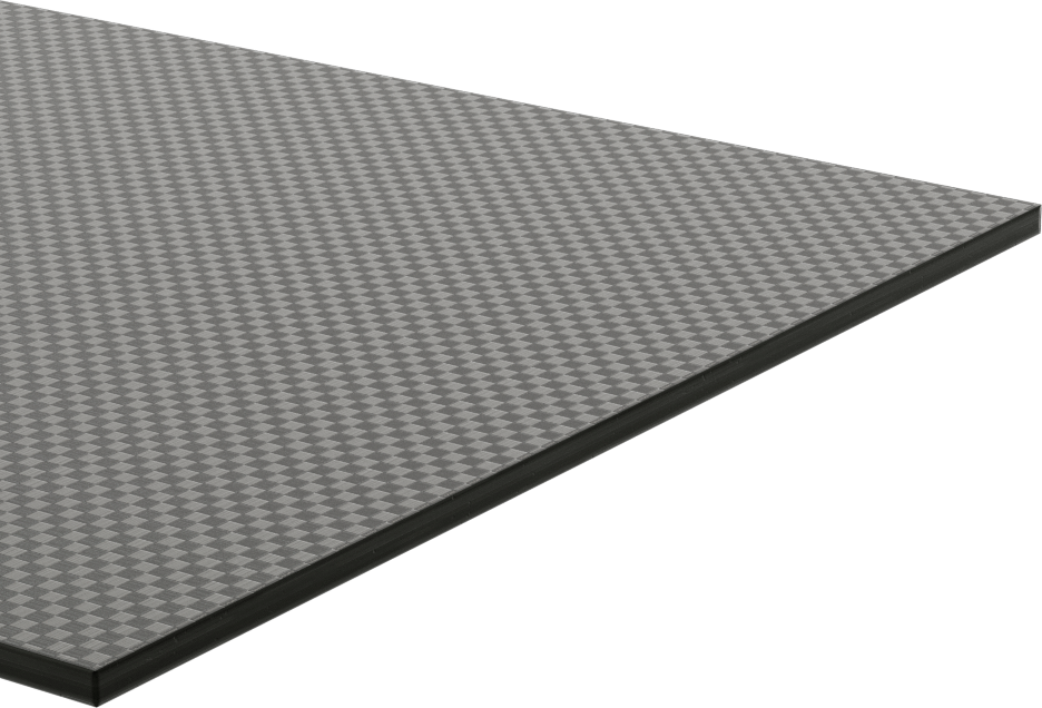 Yüksek Mukavemetli Hafif Karbon Fiber Levha, 6" x 12" x 1/8"