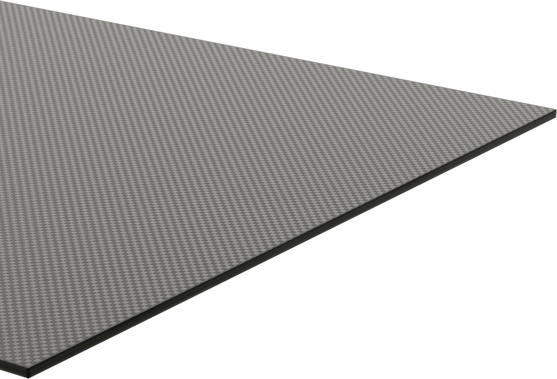 Yüksek Mukavemetli Hafif Karbon Fiber Levha, 12" x 48" x 1/8"