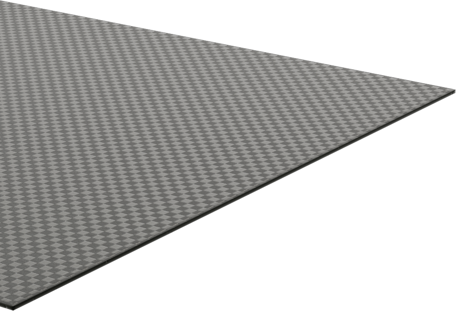 Yüksek Mukavemetli Hafif Karbon Fiber Levha, 6" x 6" x 1/32"