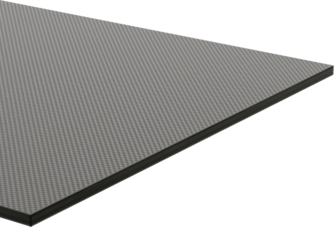 Yüksek Mukavemetli Hafif Karbon Fiber Levha, 12" x 36" x 1/4"