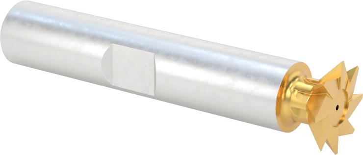 TiN Kaplamalı Hızlı Kesim Çeliği Kırlangıç Kuyruğu Uçlu Freze, 45 Derece Pah Açı, 1/2" Freze Çapı