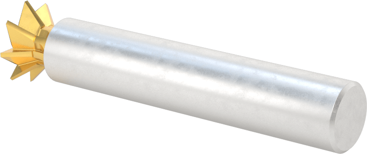 TiN Kaplamalı Hızlı Kesim Çeliği Kırlangıç Kuyruğu Uçlu Freze, 45 Derece Pah Açı, 1/2" Freze Çapı