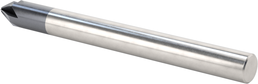 Hızlı Kesim Karbür Pah Kırma Uçlu Freze, TiAlN Kaplamalı, 60 Derece Kesim, 3/8" Freze Çapı, 4" Toplam Uzunluk