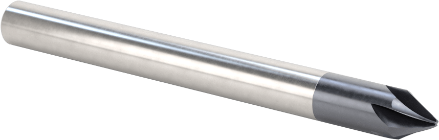 Hızlı Kesim Karbür Pah Kırma Uçlu Freze, TiAlN Kaplamalı, 60 Derece Kesim, 3/8" Freze Çapı, 4" Toplam Uzunluk