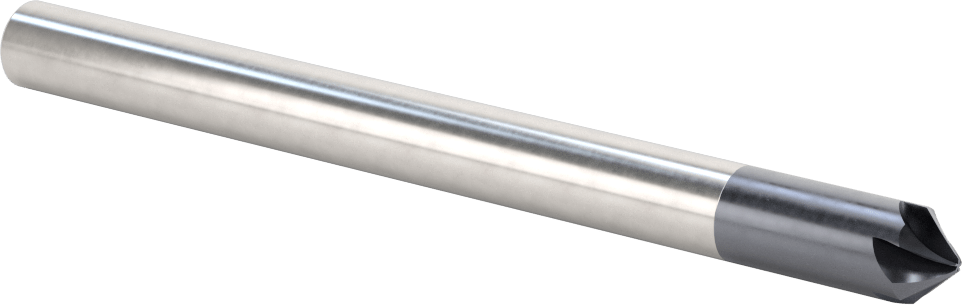 Hızlı Kesim Karbür Pah Kırma Uçlu Freze, TiAlN Kaplamalı, 90 Derece Kesim, 1/2" Freze Çapı, 6" Toplam Uzunluk