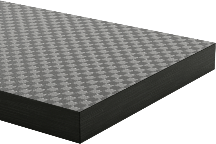 Karbon Fiber Çubuk, 2" x 24" x 1/4", Kareli Görünüm