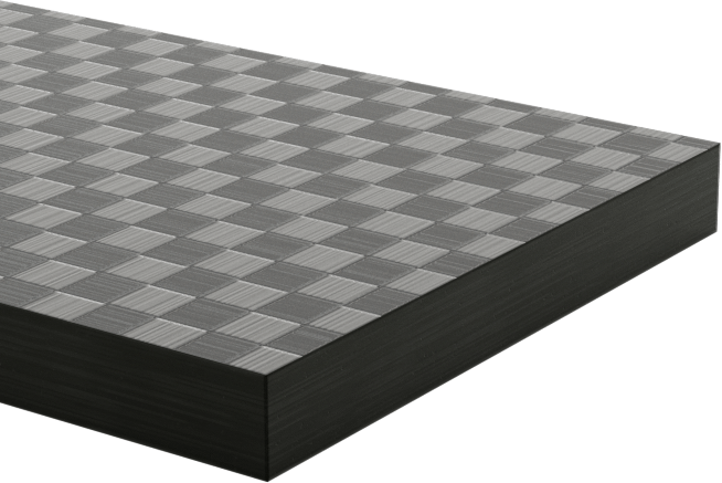 Karbon Fiber Çubuk, 1" x 24" x 1/8", Kareli Görünüm
