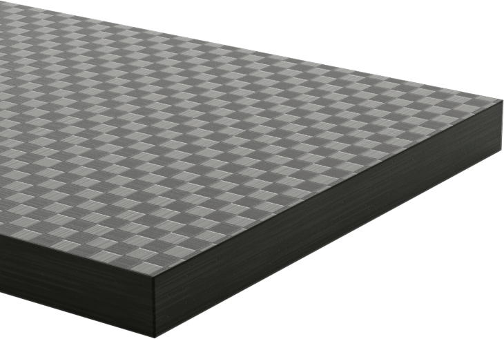 Karbon Fiber Çubuk, 2" x 12" x 3/16", Kareli Görünüm