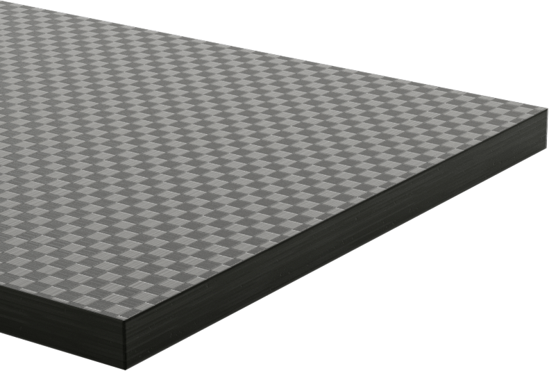 Karbon Fiber Çubuk, 3" x 24" x 3/16", Kareli Görünüm