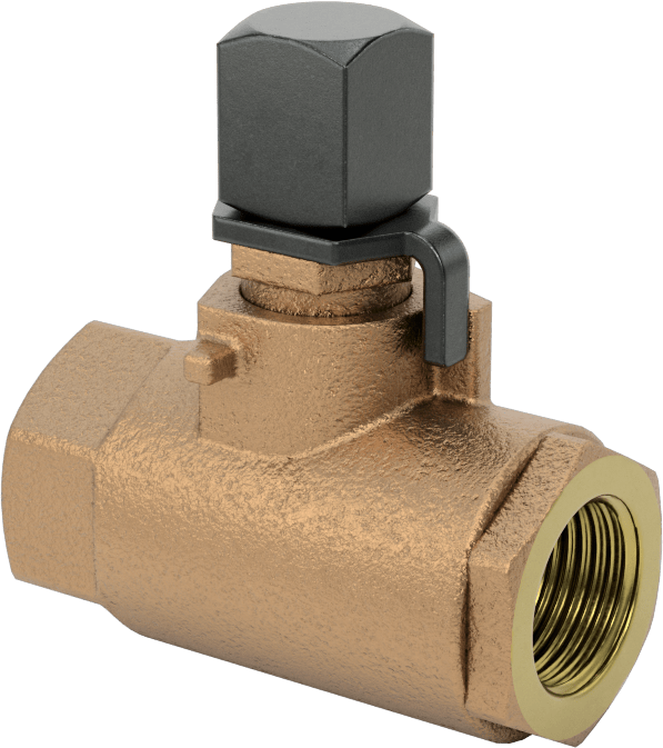 Dişli Açma/Kapama Vanası, Anahtarla Çalışan, Bronz, 3/8 NPT Dişi