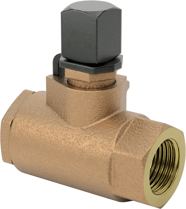 Dişli Açma/Kapama Vanası, Anahtarla Çalışan, Bronz, 3/8 NPT Dişi