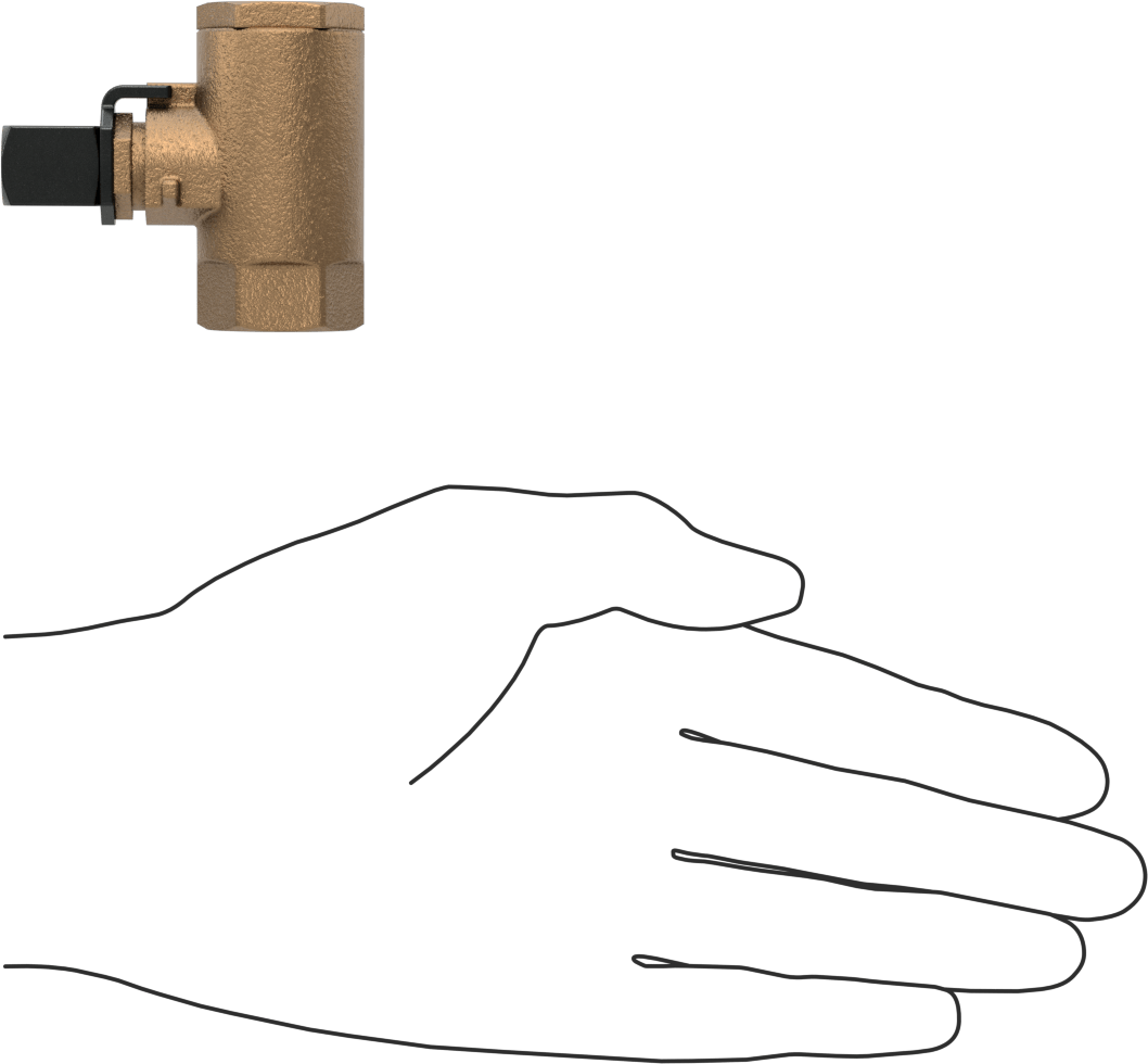 Dişli Açma/Kapama Vanası, Anahtarla Çalışan, Bronz, 3/8 NPT Dişi