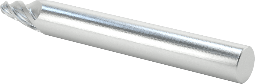 Hızlı Kesim Karbür Namlulu Uçlu Freze, Alüminyum için, Pirinç ve Bronz, 2 mm Freze Çapı, 20 mm Kesme Uzunluğu