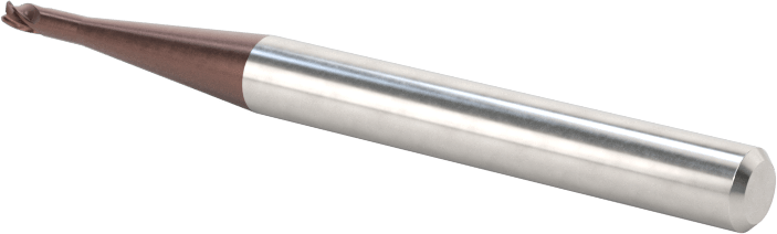 Kopyalama Frezeleme için Yuvarlatılmış Kenarlı Kare Uçlu Freze, Karbür, 1,5 mm Freze Çapı, 0,2 mm Köşe Kesme Yarıçapı