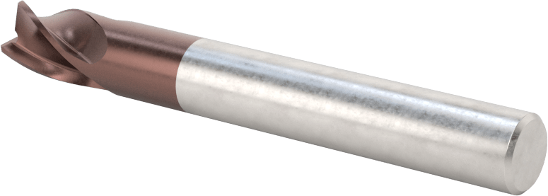 Kopyalama Frezeleme için Yuvarlatılmış Kenarlı Kare Uçlu Freze, Karbür, 8 mm Freze Çapı, 0,3 mm Köşe Kesim Yarıçapı