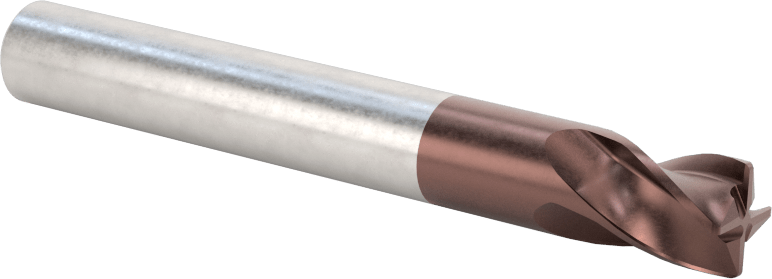 Kopyalama Frezeleme için Yuvarlatılmış Kenarlı Kare Uçlu Freze, Karbür, 8 mm Freze Çapı, 0,5 mm Köşe Kesim Yarıçapı