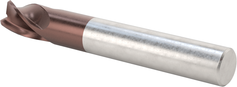 Kopyalama Frezeleme için Yuvarlatılmış Kenarlı Kare Uçlu Freze, Karbür, 10 mm Freze Çapı, 1 mm Köşe Kesim Yarıçapı
