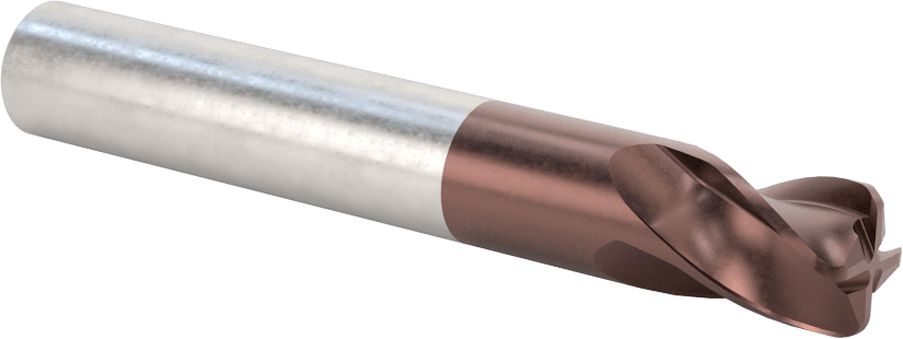Kopyalama Frezeleme için Yuvarlatılmış Kenarlı Kare Uçlu Freze, Karbür, 12 mm Freze Çapı, 2 mm Köşe Kesim Yarıçapı