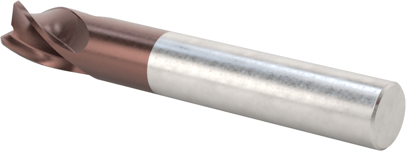 Kopyalama Frezeleme için Yuvarlatılmış Kenarlı Kare Uçlu Freze, Karbür, 12 mm Freze Çapı, 1 mm Köşe Kesim Yarıçapı