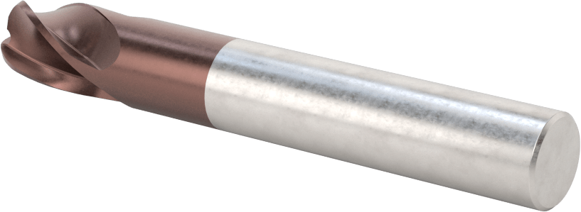 Kopyalama Frezeleme için Yuvarlatılmış Kenarlı Kare Uçlu Freze, Karbür, 12 mm Freze Çapı, 4 mm Köşe Kesme Yarıçapı
