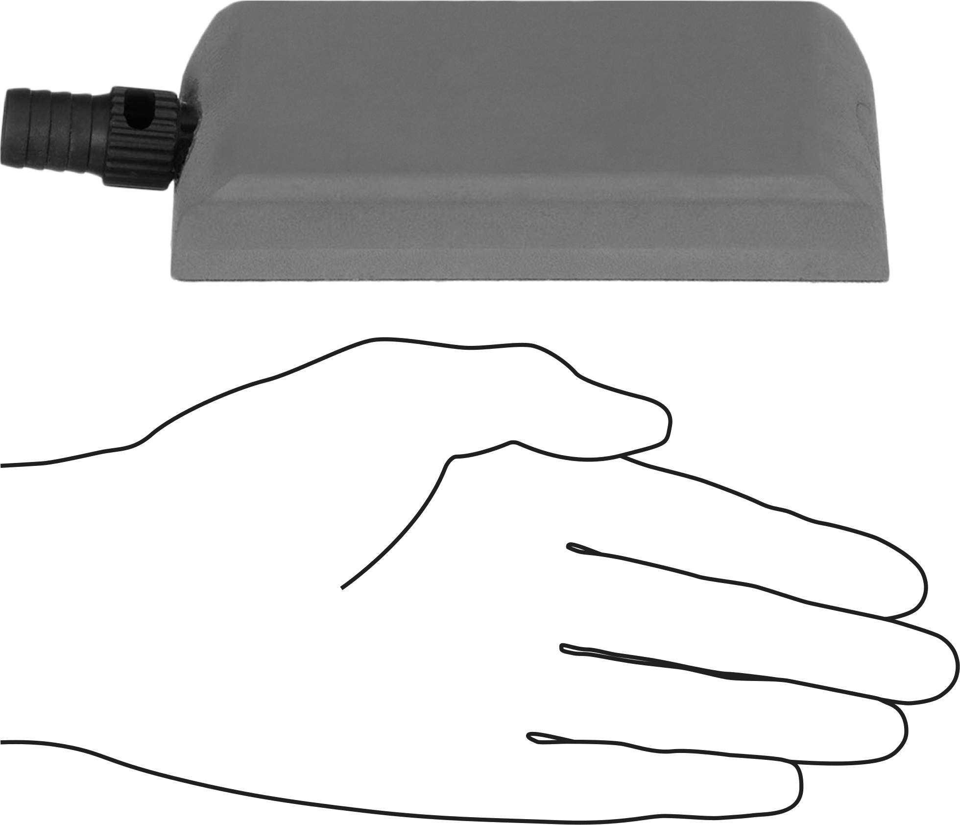 Toz Toplayıcı Levha Zımpara Bloğu, Yuvarlak Yüzlü, 2-3/4" Genişlik x, 7" Uzunlukta Levha