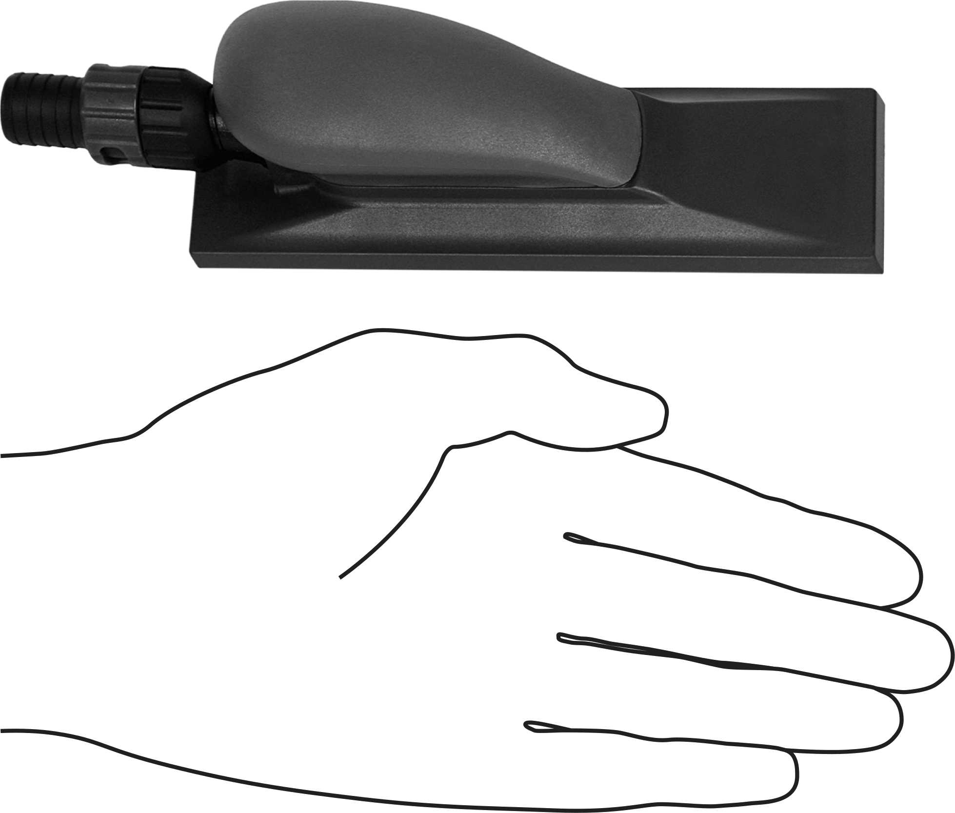 Toz Toplayıcı Levha Zımpara Bloğu, Köpük Tutamaklı, 2-3/4" Genişlik x, 7-3/4" Uzunlukta Levha