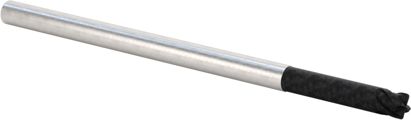 Karbür Yuvarlak Kenarlı Kare Uçlu Freze, Karbon Fiber için, Fiberglas ve Grafit, 4 mm Çap