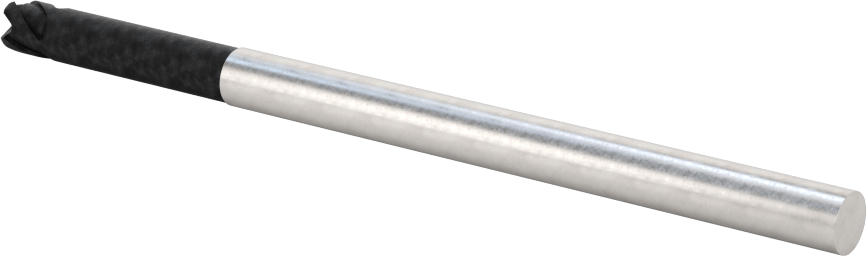 Karbür Yuvarlak Kenarlı Kare Uçlu Freze, 6 mm Çap, 1 mm Köşe Kesim Yarıçapı