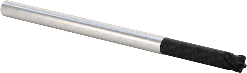 Karbür Yuvarlak Kenarlı Kare Uçlu Freze, 6 mm Çap, 1 mm Köşe Kesim Yarıçapı