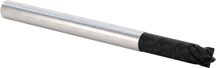 Karbür Yuvarlak Kenarlı Kare Uçlu Freze, 8 mm Çap, 0,5 mm Köşe Kesim Yarıçapı