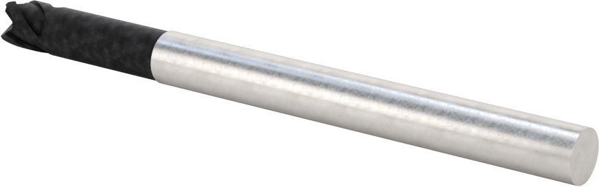 Karbür Yuvarlak Kenarlı Kare Uçlu Freze, 8 mm Çap, 0,5 mm Köşe Kesim Yarıçapı