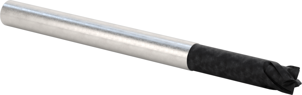 Karbür Yuvarlak Kenarlı Kare Uçlu Freze, 12 mm Çap, 0,5 mm Köşe Kesim Yarıçapı