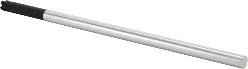 Karbür Yuvarlak Kenarlı Kare Uçlu Freze, 1/8" Çap, 0,031" Köşe Kesim Yarıçapı