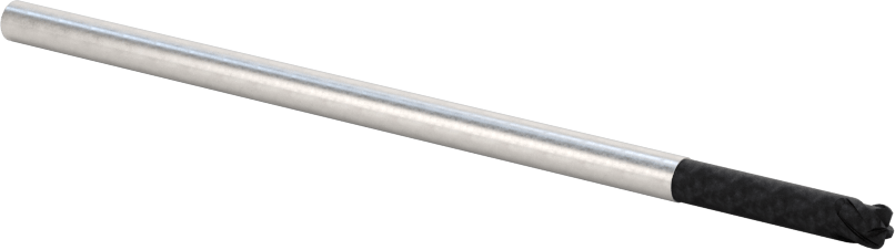 Karbür Yuvarlak Kenarlı Kare Uçlu Freze, 1/8" Çap, 0,031" Köşe Kesim Yarıçapı