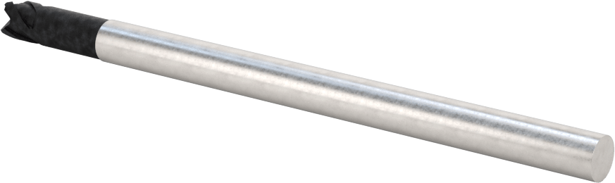 Karbür Yuvarlak Kenarlı Kare Uçlu Freze, 1/4" Çap, 0,015 inç Köşe Kesim Yarıçapı